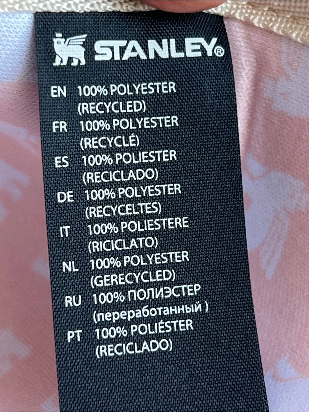 Stanley Cream Insulated Tumbler Sling Carrier with Pockets